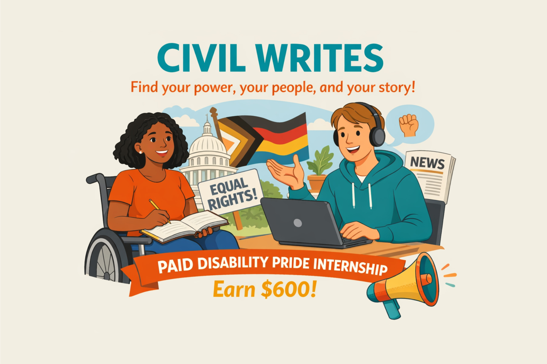 Civil Writes: Paid Disability Pride Internship (Virtual)